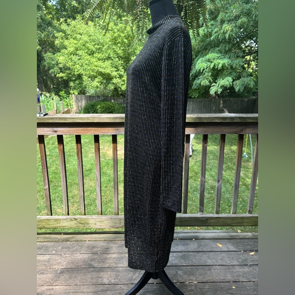 BOLD elements Metallic Striped Long Sleeve Dress XL - Picture 3 of 9
